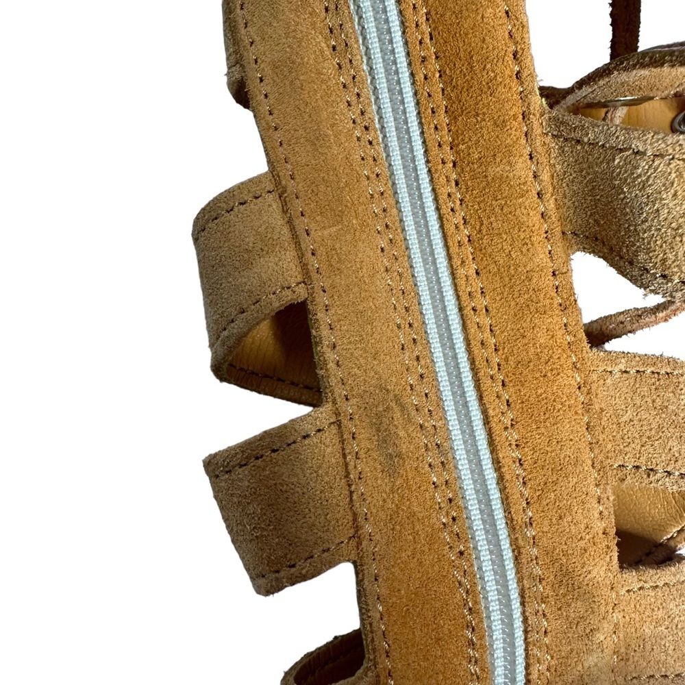 NEW Free People Sun Chaser Tall Gladiator Sandals 37 Orange - Picture 11 of 14